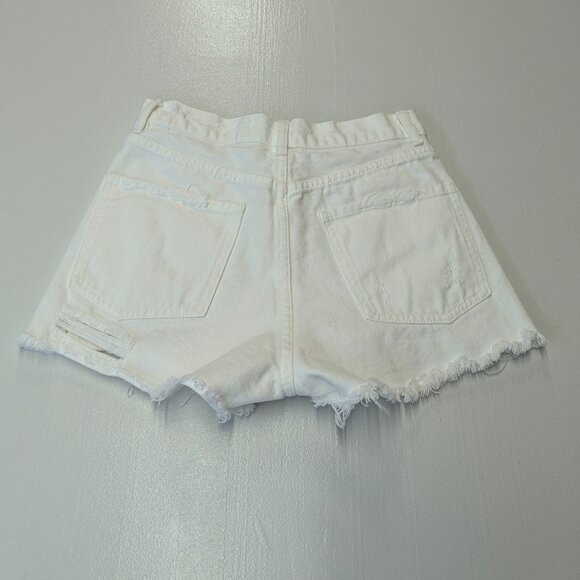NWOT Buddy Love Size 27 White Denim Cut Off Shorts - Picture 12 of 14